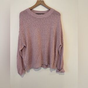 LOFT Women's Loosely Knit Soft Pink Lightweight Sweater in Size XXL